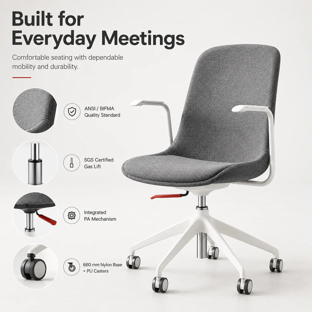 Conference Chair,Fashionable Design High Quality Seat Office Meeting Room Chair Metal Rotating Lifting Modern Color Guest Plasti