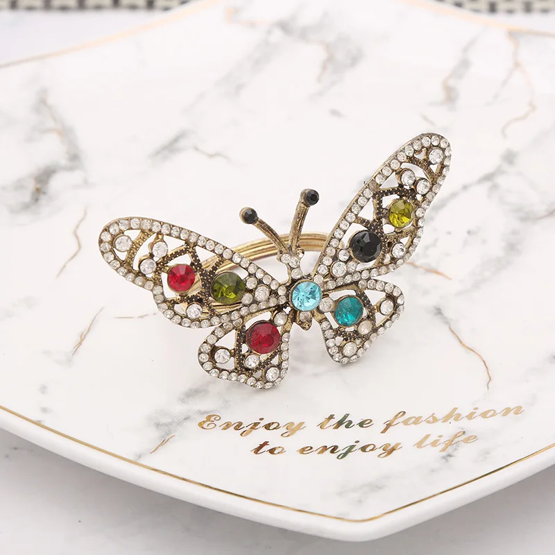 

Кольцо для салфеток в виде бабочки из сплава, креативная фурнитура для сервировки стола на свадьбу или банкет