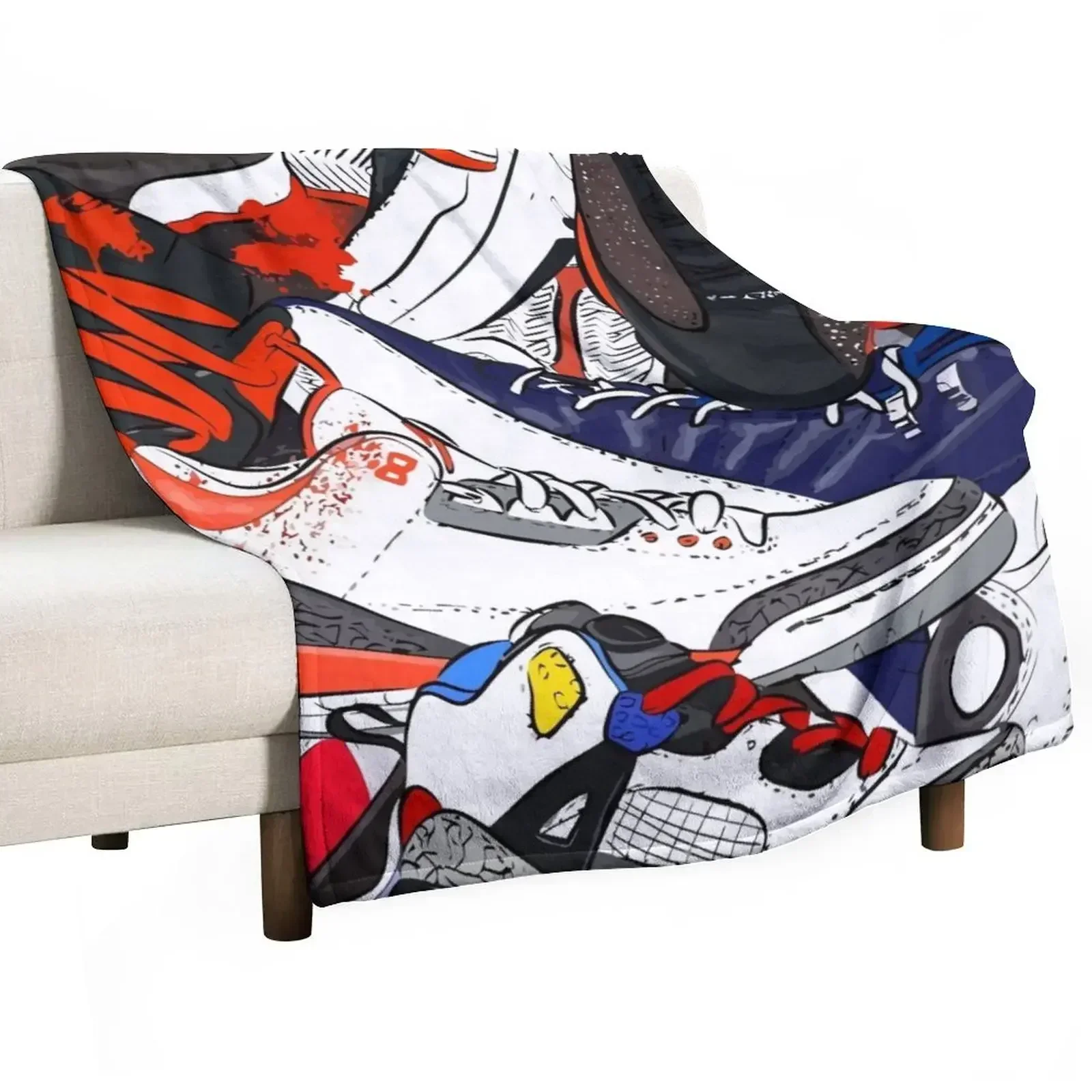 

sneaker Throw Blanket Quilt Summer Decorative Sofas manga Blankets