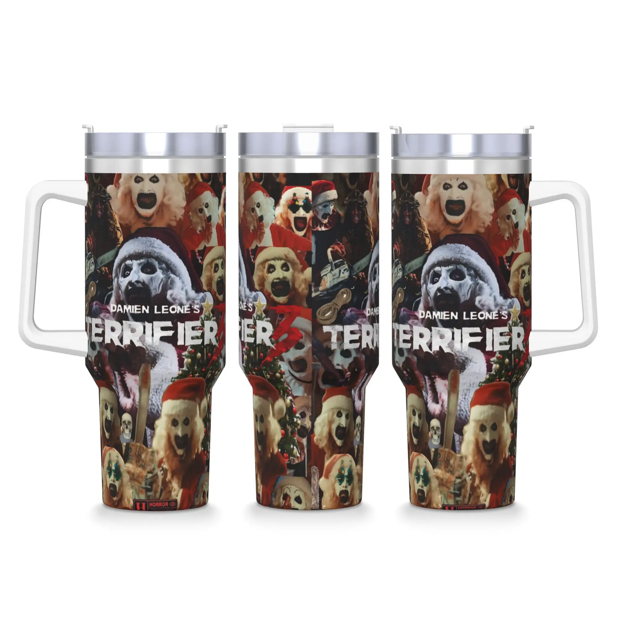 

Стакан из нержавеющей стали Terrifier Movie, дорожные автомобильные кружки, 40 унций, кофейная кружка, сохраняющая тепло, горячие напитки, чай с молоком, бутылка для воды