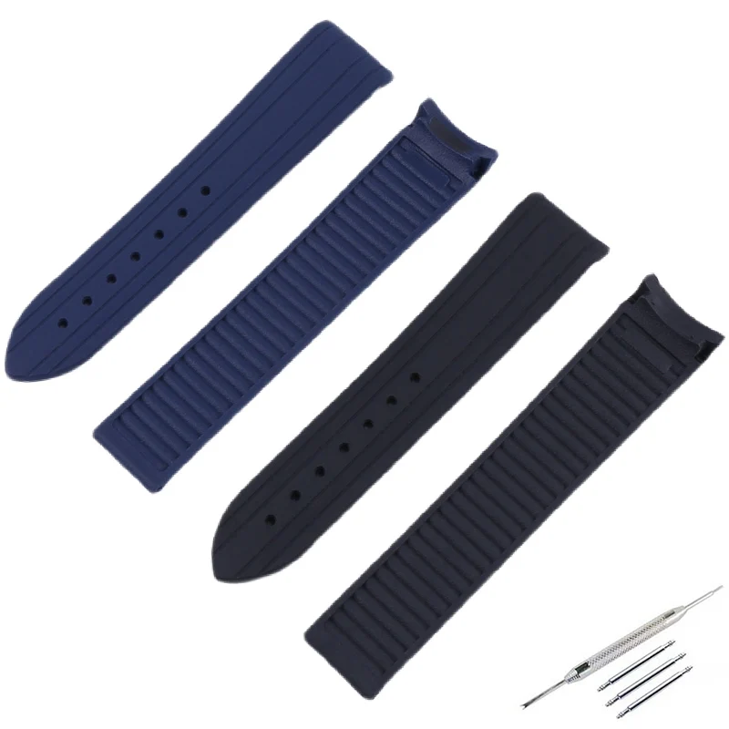 

20mm Men's Rubber watch band accessory compatible with omega new Seamaster 300 Universe Ocean AT150 women's silicone watch strap