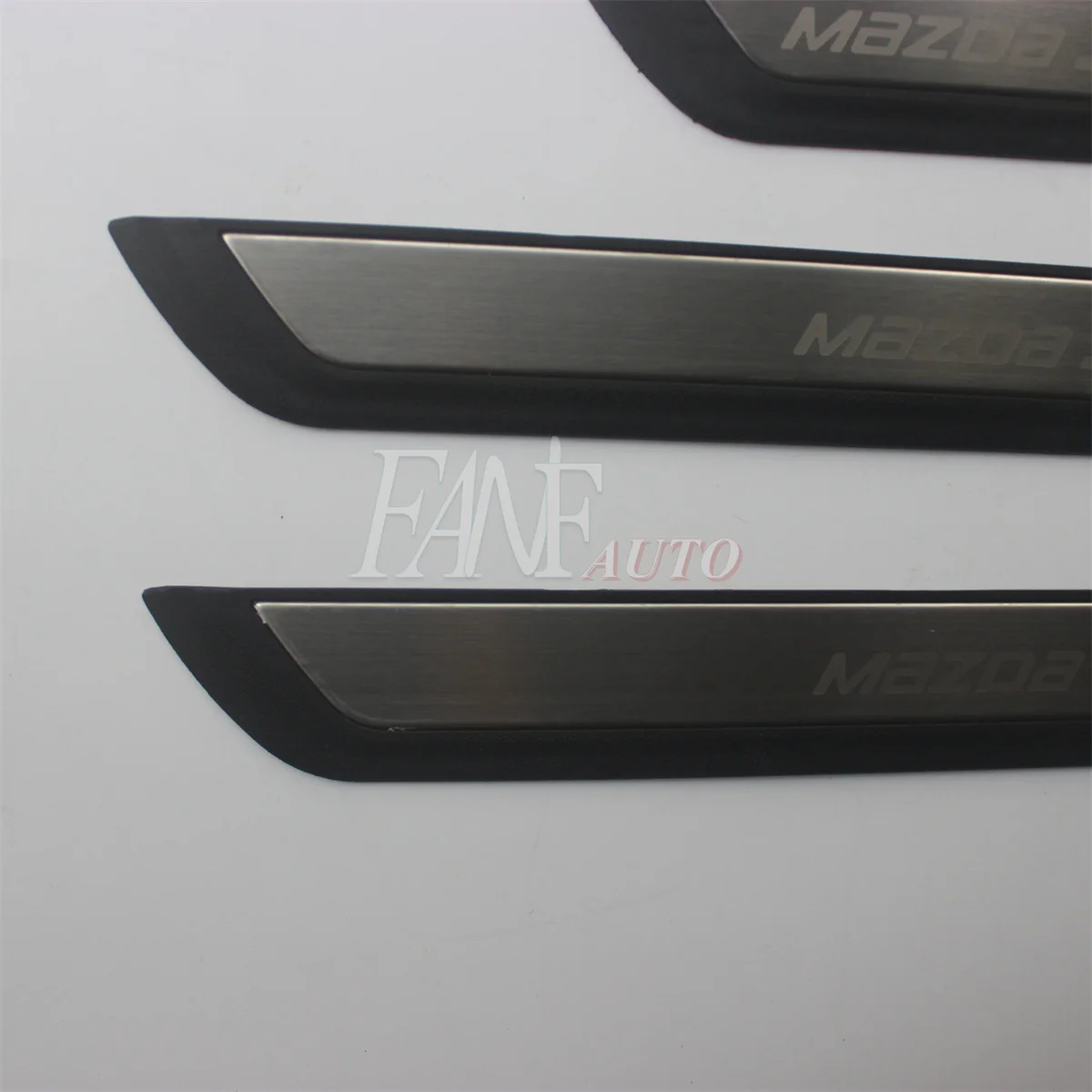 Car Styling Stainless Steel Door Sill Scuff Plate Guard Sills Protector Trim For Mazda 3 Mazda3 2019-2024