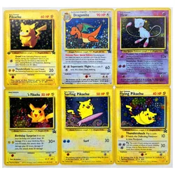 PTCG Black Star Promos, Wizards, Mewtwo, juguetes, pasatiempos, coleccionables, colección de juegos, tarjetas de Anime, 53 unidades por juego