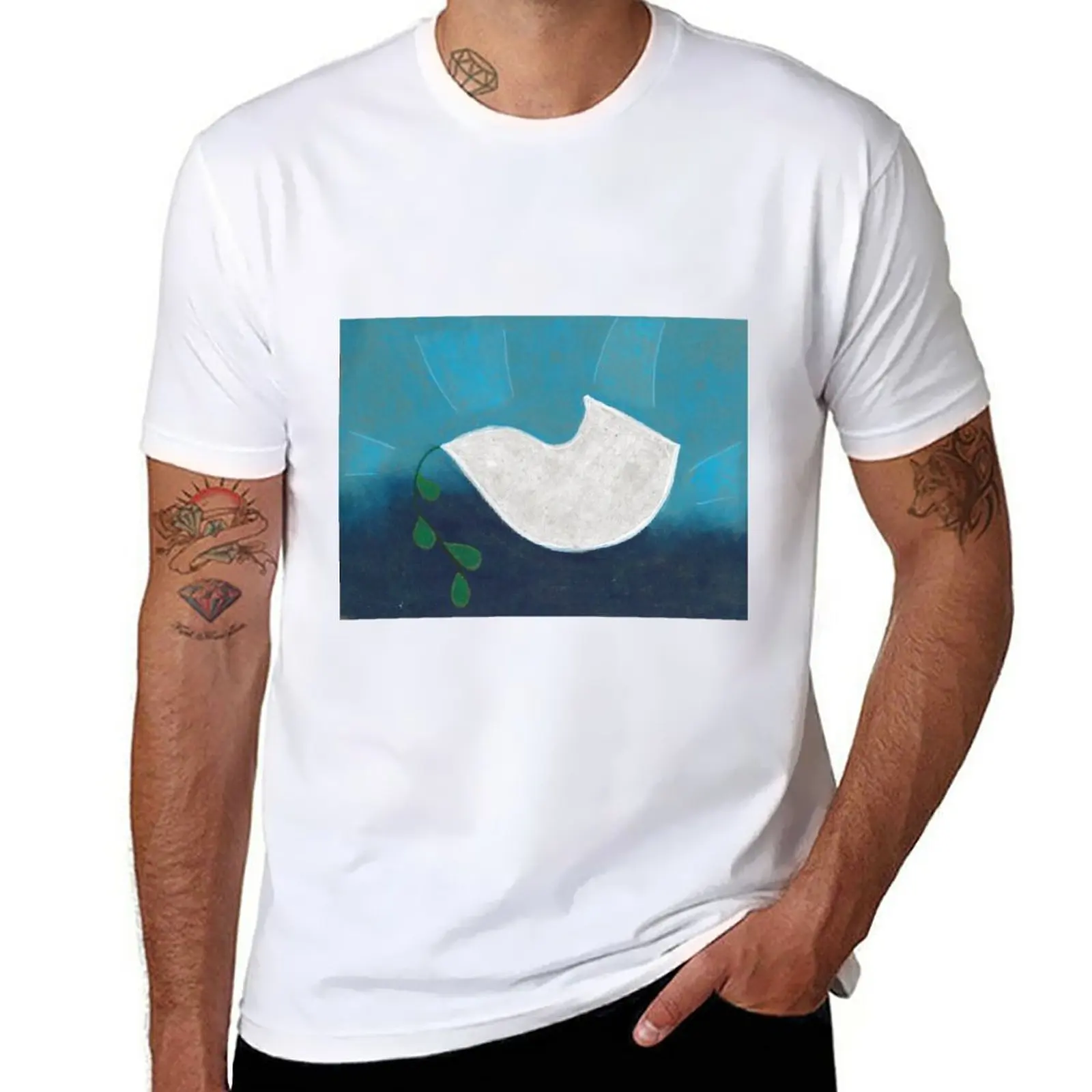 Christmas Dove T-Shirt vintage clothes boys white t shirts hippie clothes mens clothing