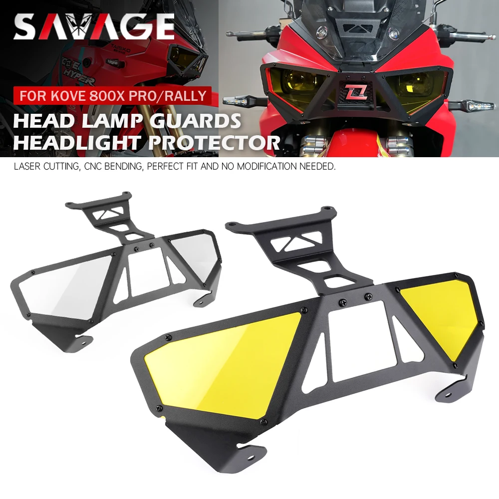 For KOVE 800X Pro/Rally Motorcycle Headlight Guards Protector Fit Colove KY800X Super ADV Headlamp Front Light Protection Cover