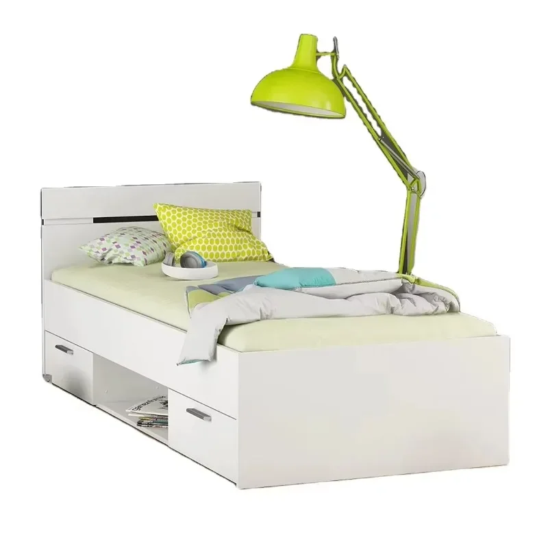 Wooden toddler bed with safety side rails, ideal for junior bedrooms