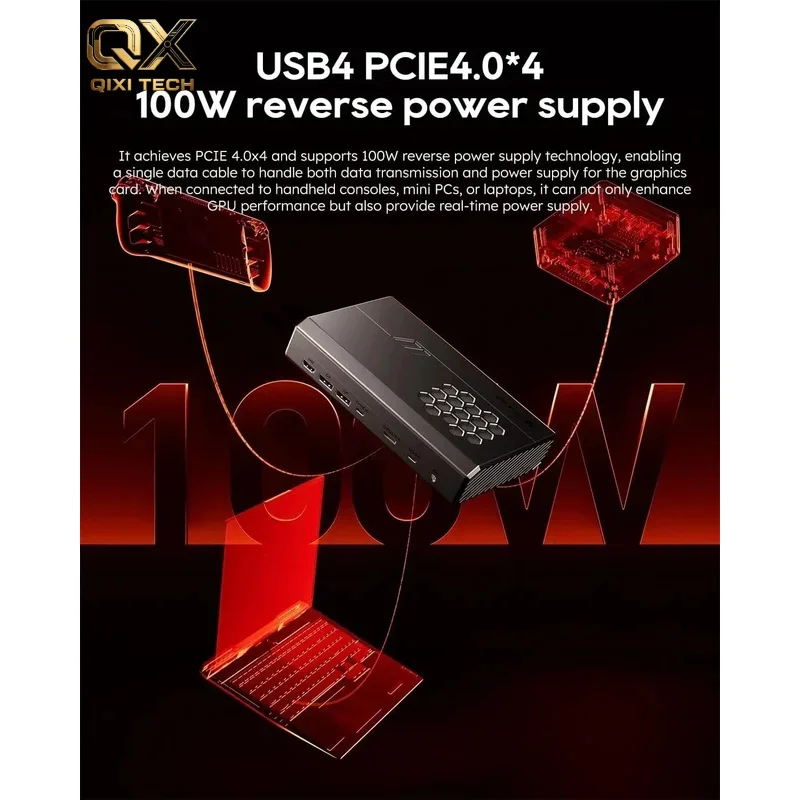 RDNA3 Architecture 2300MHz OCulink PCI4.0x4 USB4 240W PC Power Supply A00STAR EGPU Graphics Card RX 7600XT 8GB GDDR6