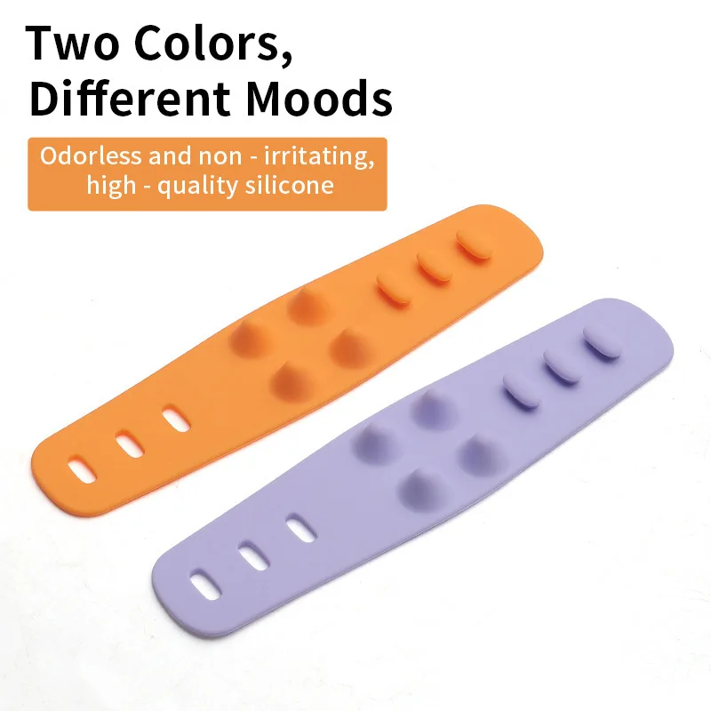 Silicone Steering Wheel Massage Band Center Return Marker Motorcycle Anti Slip Palm Relief Grip Strip Car Interior Accessories