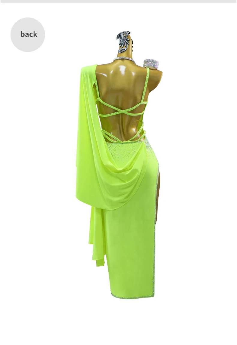 Lateinamerikanisches Tanzkostüm für Damen 2026, Samba-Kleid für Mädchen, Performance-Anzug, lange Outfits, Sport-, Abend-, elegante, Party- und Ballkleidung – Detail 10