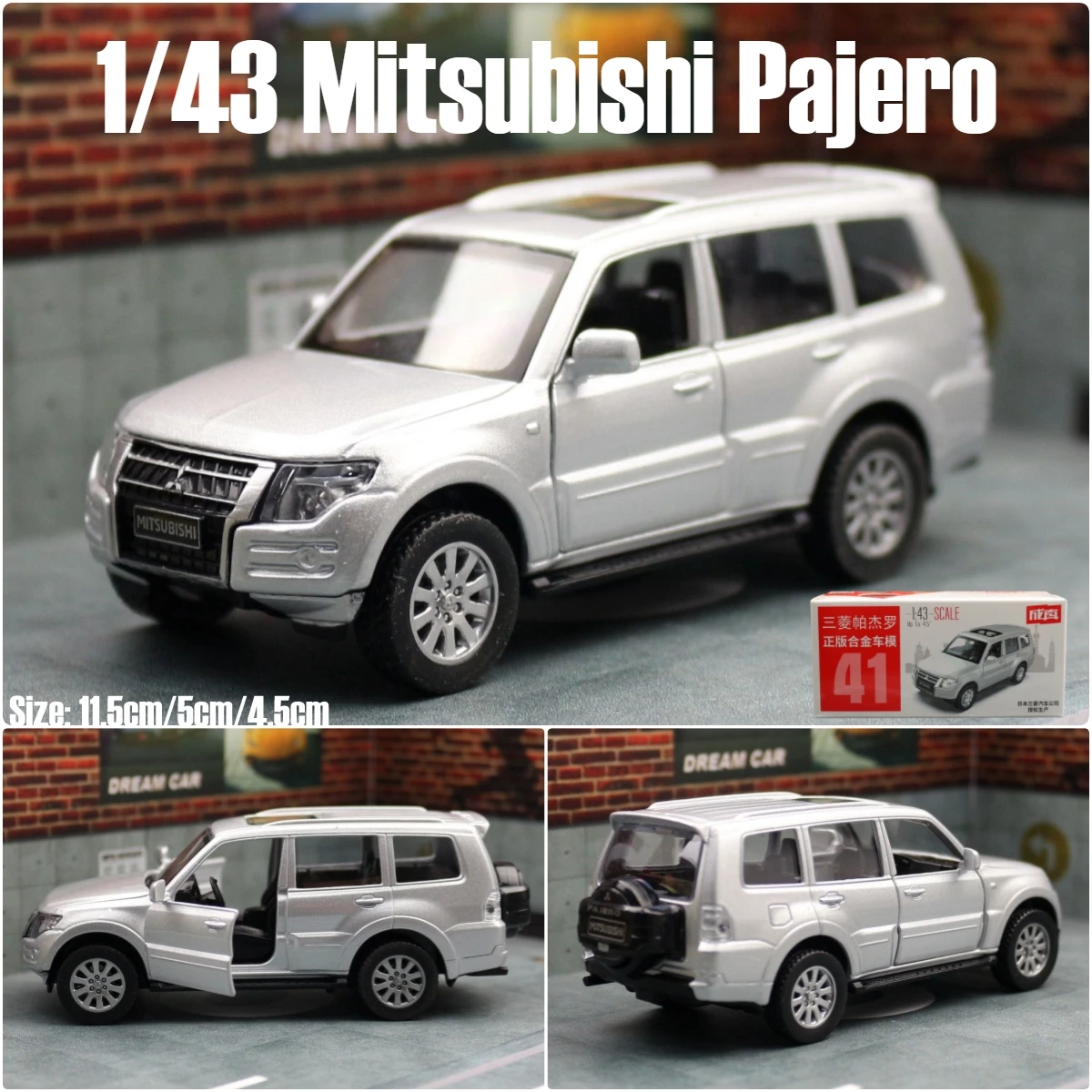 1/43 三菱パジェロ SUV おもちゃの車のモデル子供のための MSZ ダイ