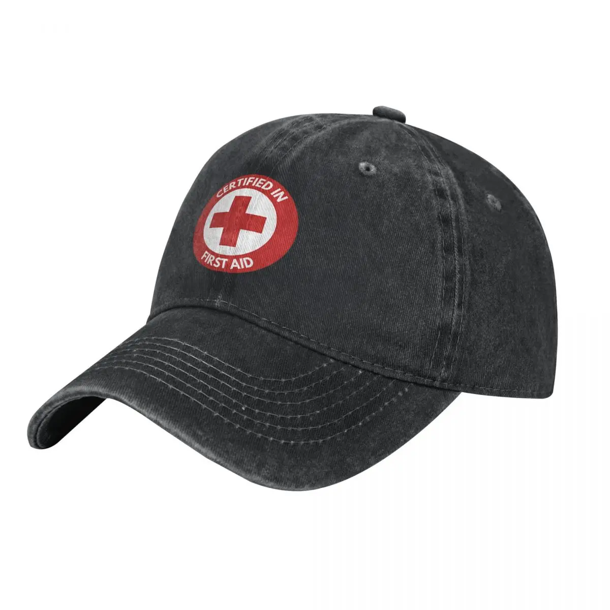 

FIRST AID CERTIFIED Washed Baseball Cap Fashion Trucker Dad Hat Summer Men Adult Hunting Camping Sunscreen Baseball Caps