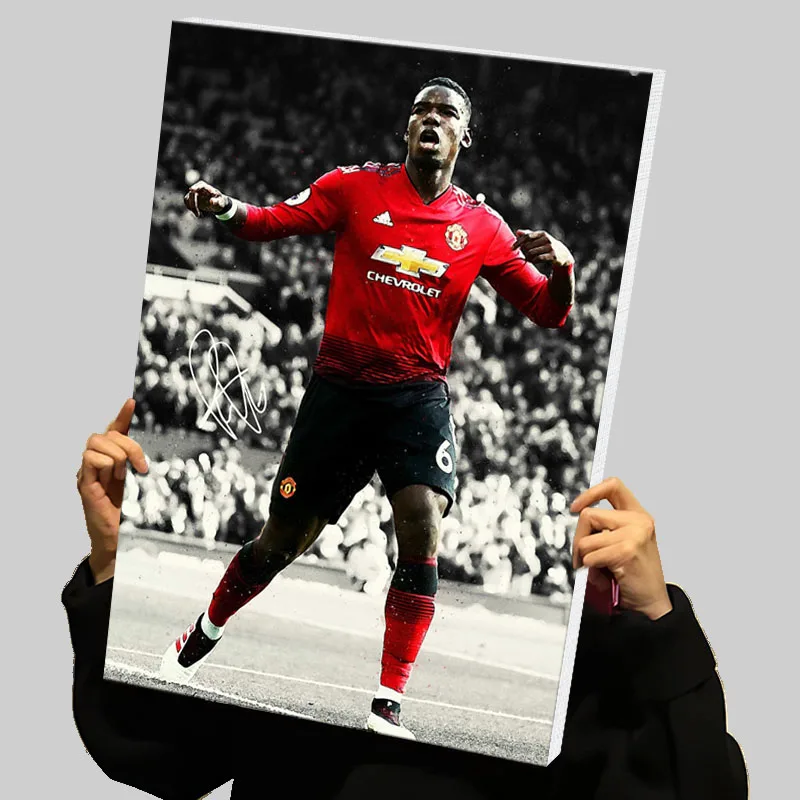 Пол Погба Манчестер принты плакат футболист на заказ холст картина настенное художественное украшение гостиная декоративные картины