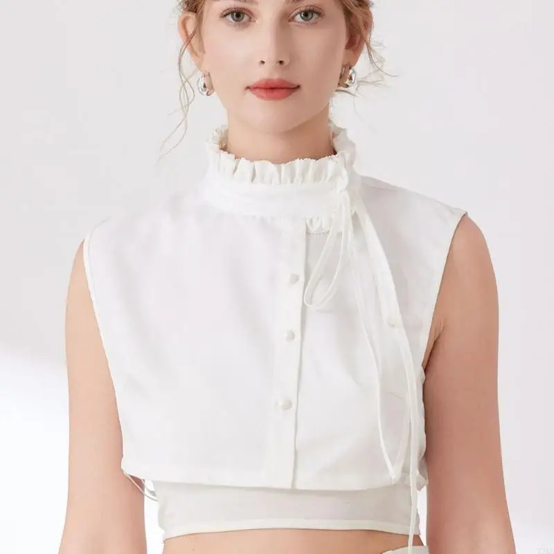 72xe مكشوف العنق الياقات القابلة للإزالة للمكاتب للنساء الزي الرسمي غير الرسمي الزي الرسمي #3