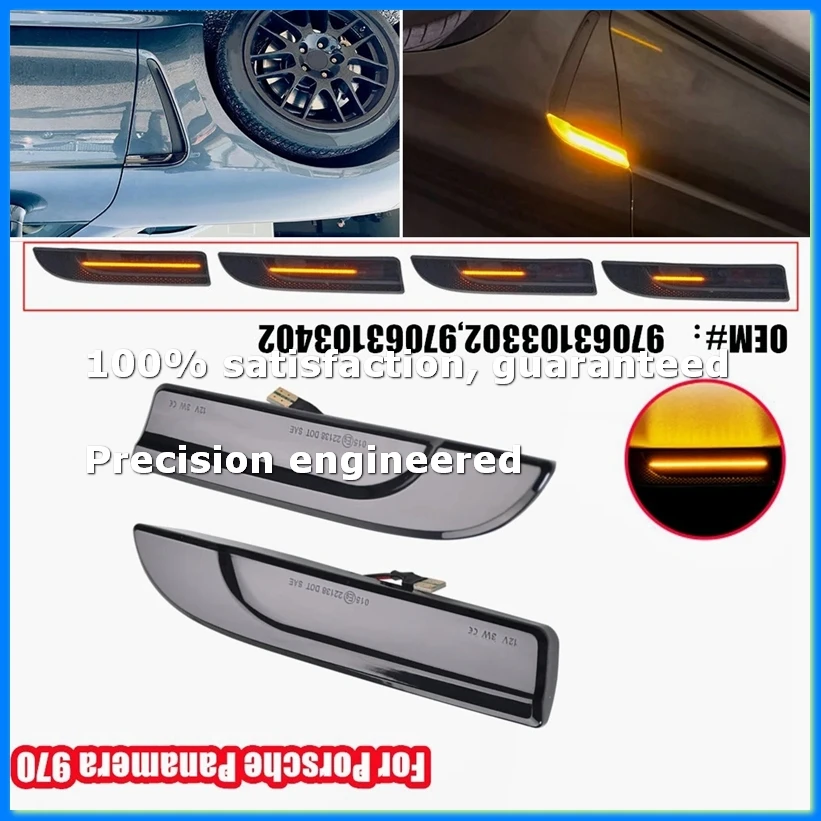 LED Side Marker Light Flow Lamp for 970 Chassis G1 Dynamic Turn Signals 97063103302 97063103402-A68X