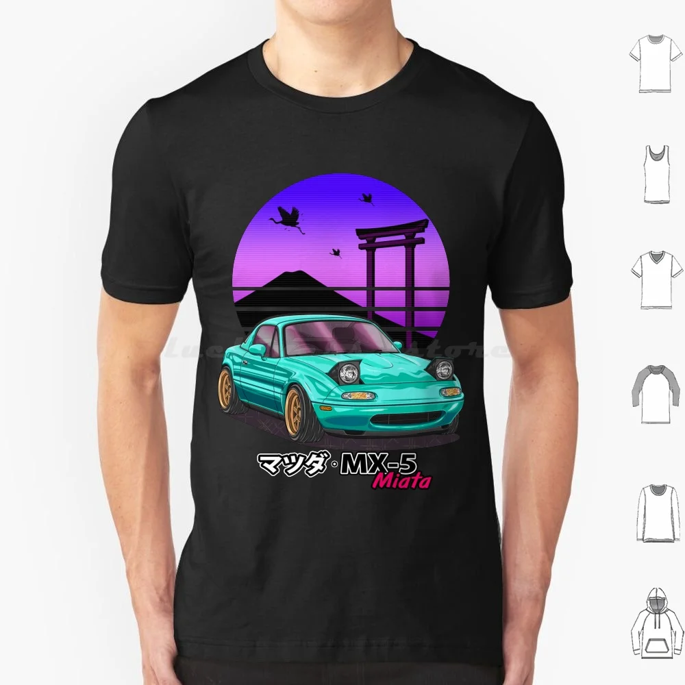 Nippon Jdm Green Mx5 Miata T Shirt Big Size 100% Cotton Car Cars Automobile Automotive Vehicle Guyvit Navin Guyvit Mazda Green