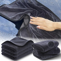 Car Wash Towel Microfiber Double-Sided Car Wash Plush Cleaning Drying Cloth Ultra Absorbent Car Care Cloth Detailing Polishing