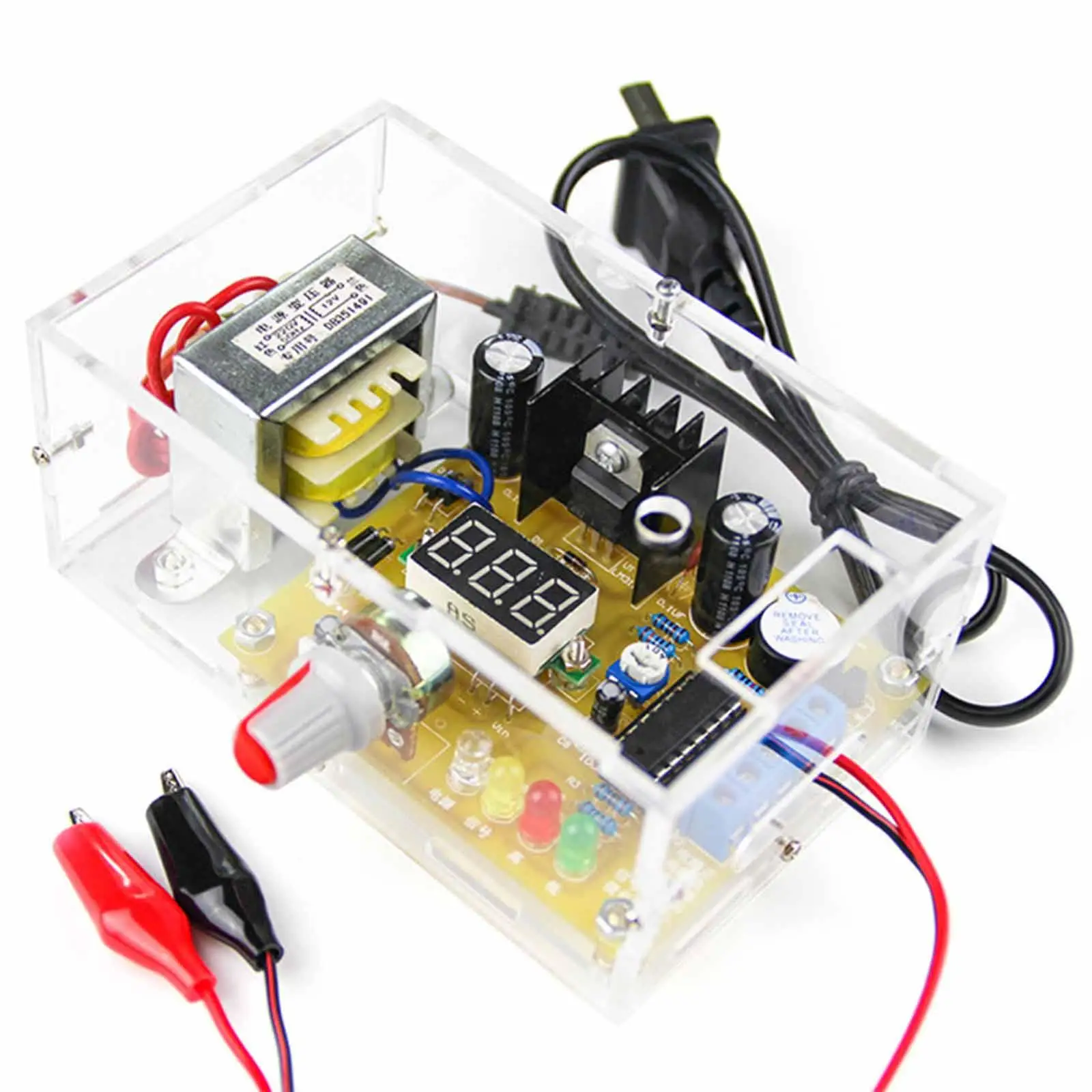 LM317 Adjustable Power Supply Board with Voltage Regulator Kit DIY PC Material for Experiment and Project Learning