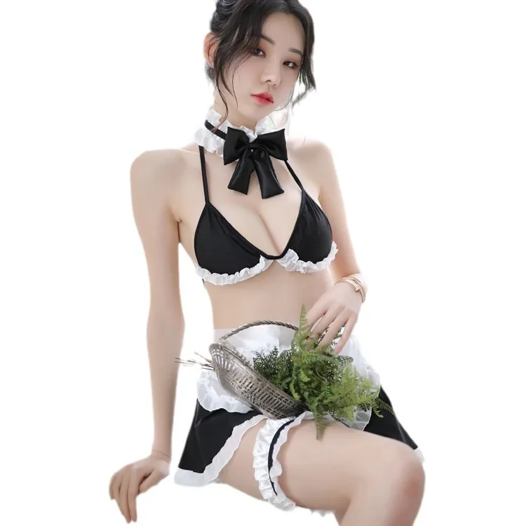 

Sexy Lingerie Maid Cute Soft Cute Uniform Suit Short Skirt Sexy Halter Maid Cosplay Uniform