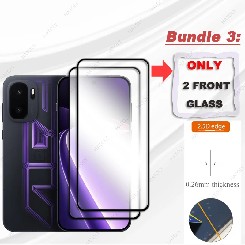 

For OnePlus Ace 6 Ultra Glass Protective Film For OnePlus Ace 6 Ultra 5G Film Black Edge Screen Protector Camera Lens Protector