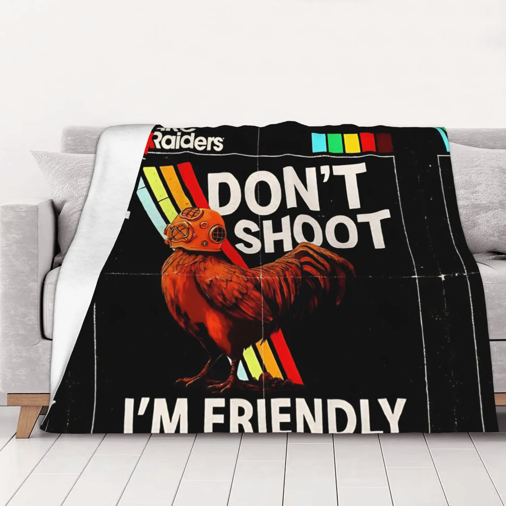 1PC Home Cute Room Decor Sci Fi Extraction Shooter Blanket Throw Blanket Arc Raiders Novelty Warm Blanket All Season