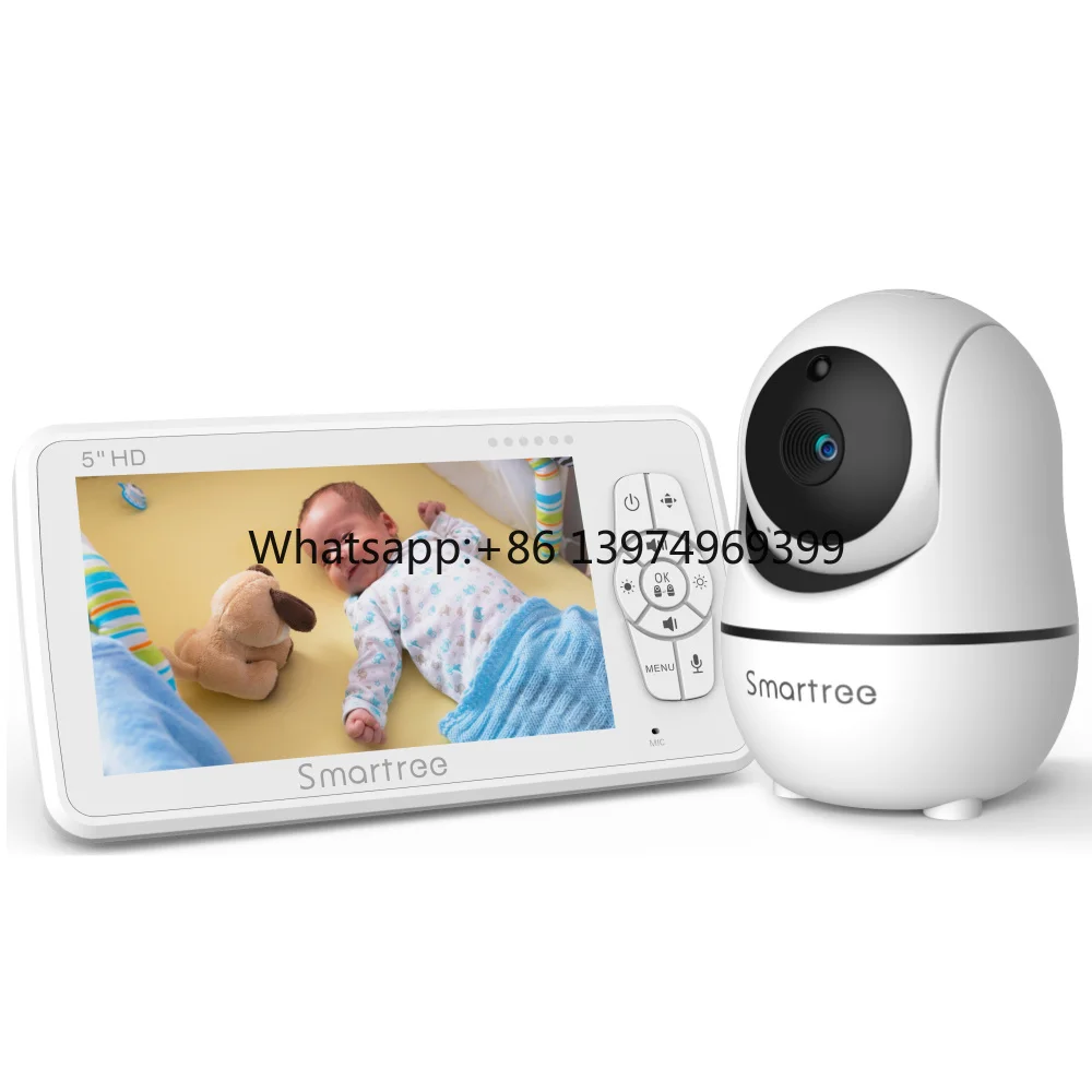 Fast Delivery MCZL SM50 Baby Monitor 5.0 Inch ABS Housing Night Vision with Pan/Tilt Lullabies Motion Detection Two-Way Audio