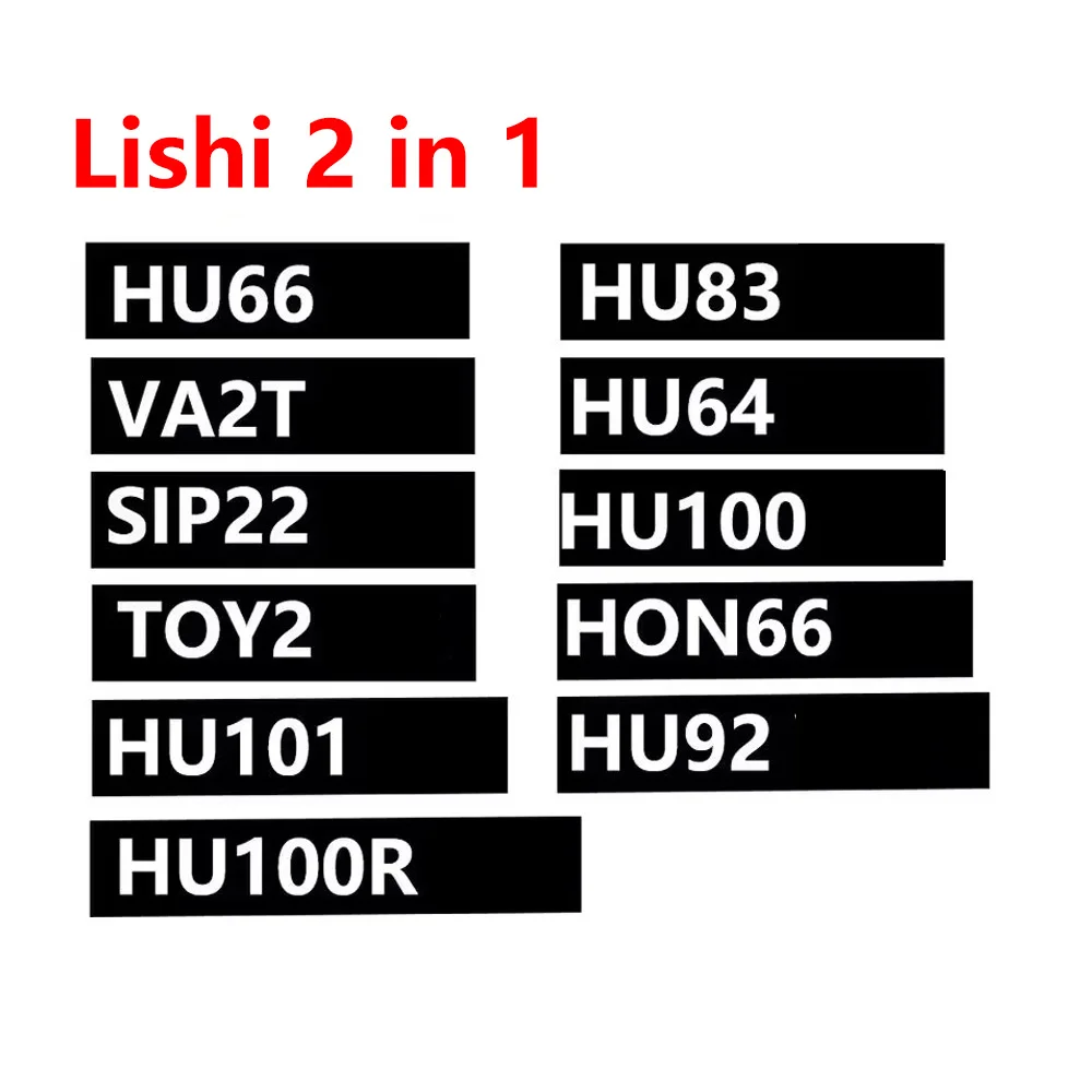 1 Stück Lishi 2-in-1 HU100V.3 HU66 V.3 HU83 HU64 SIP22 HU92 HU100R VA2T HU87 HON66 TOY2 HU101 2-in-1 Werkzeug Großer Rabatt – Detail 1