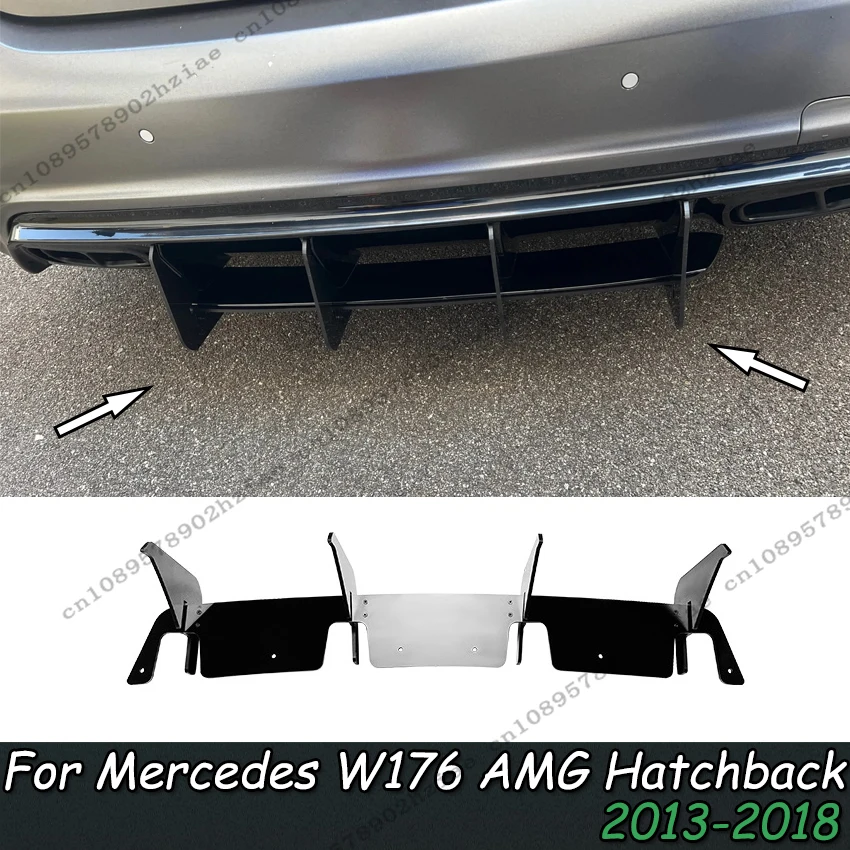 

Для Mercedes A Class W176 A160 A180 A200 A250 A260 A45 AMG 2013-2018 хэтчбек задний бампер диффузор спойлер сплиттер протектор