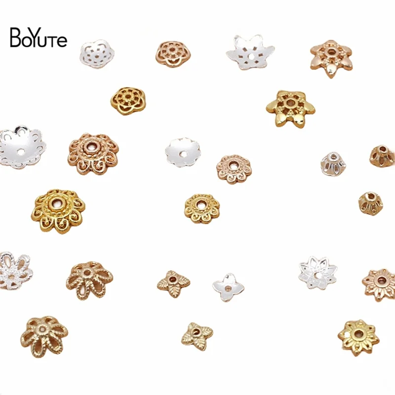 

BoYuTe (500 Pieces/Lot) Metal Alloy Flower Bead Caps Diy Jewelry Making Materials Wholesale