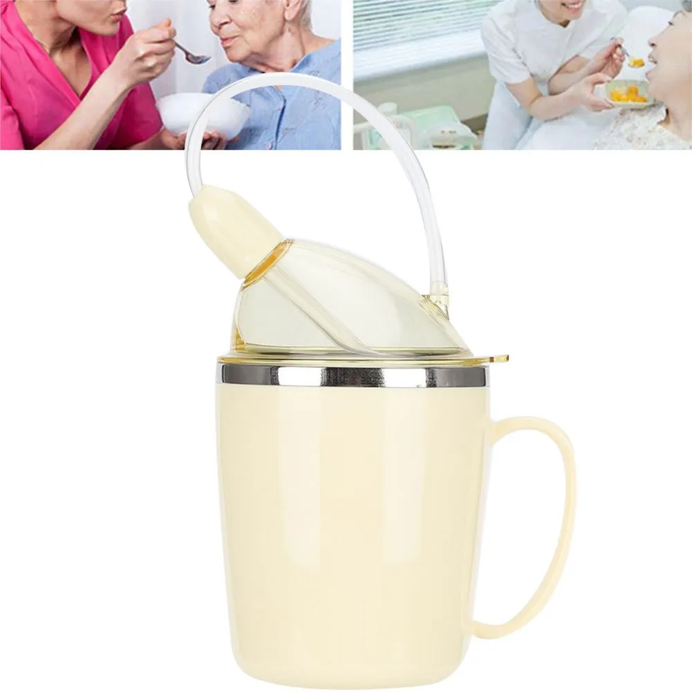 Feeder Beker Klinische Verpleging Stro Drinkwater Vacuüm Cup Voor Puerpera Ouderen Patiënt Food Grade Rvs Thermos