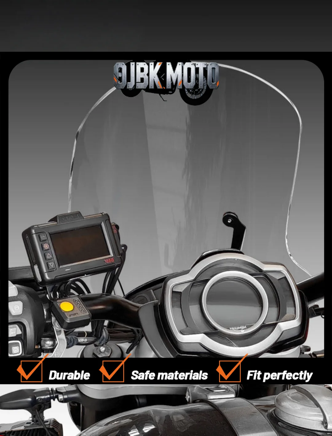 【Perfect fit】For the Triumph Rocket 3, windshield modification with chest protector and widened windshield accessories.