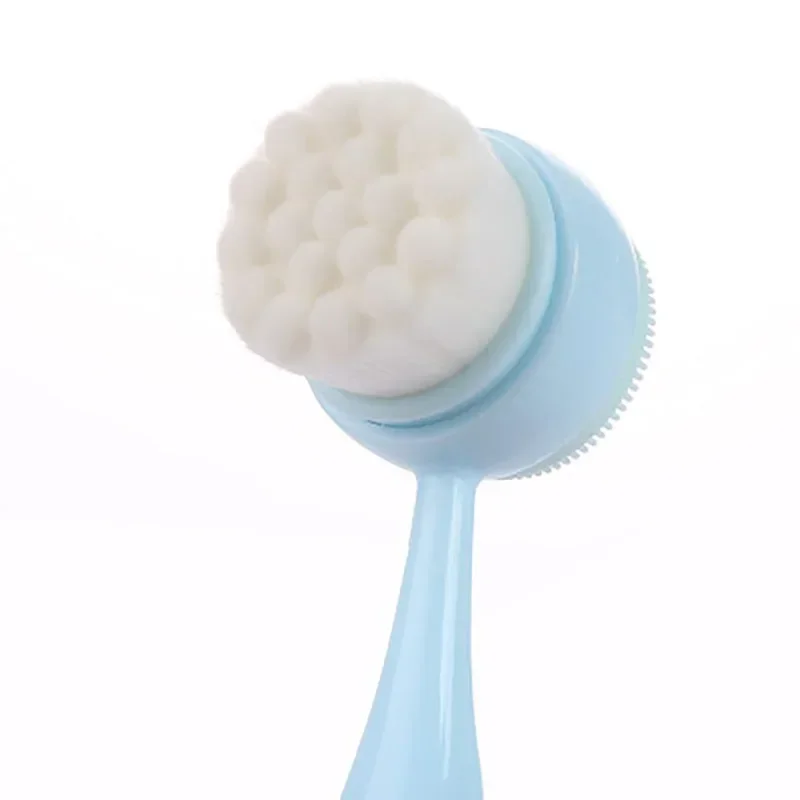 1Pcs Double Side Face Washing Brush Deep Cleaning Skin Care Tool Silicone Facial Cleanser Brush Face Cleaning Massager