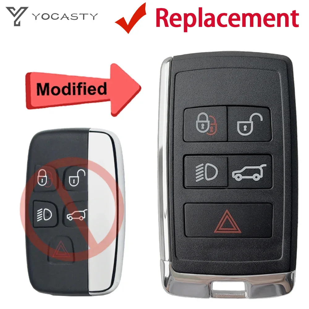 YOCASTY Modified Smart Car Key Shell Case Cover For LAND ROVER RANGE SPORT EVOQUE For Jaguar XF F-TYPE XK 2011-2018 KOBJTF10A
