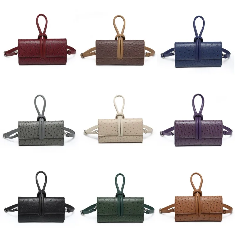 

Middle East new high quality small square bag 2025 explosion ladies handbags niche design ostrich grain diagonal cross small bag