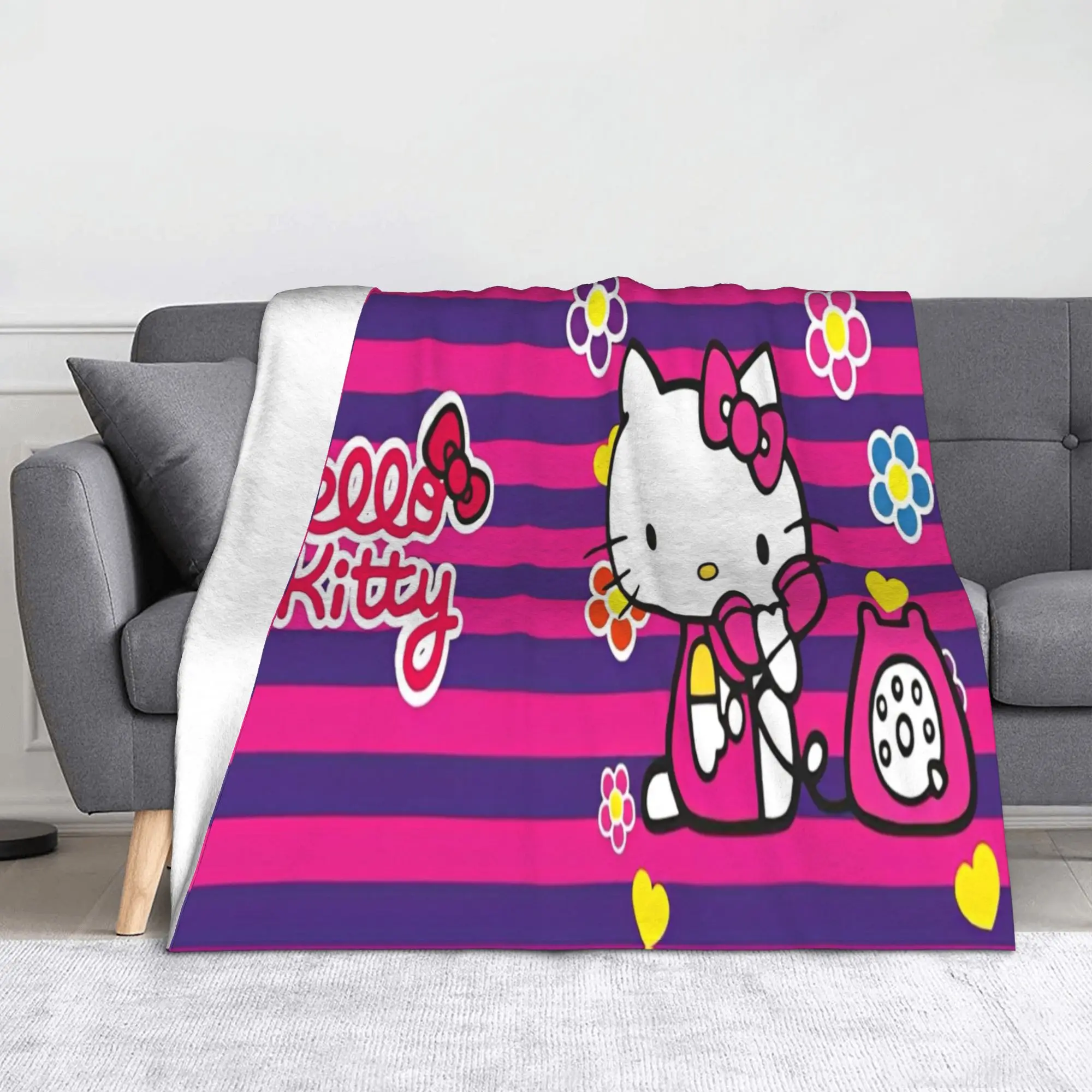 

Hellos Kittys Blanket Super Soft Warm Throw Blankets for Bed 50x60 Inch Multi-size Plush Thin Quilt