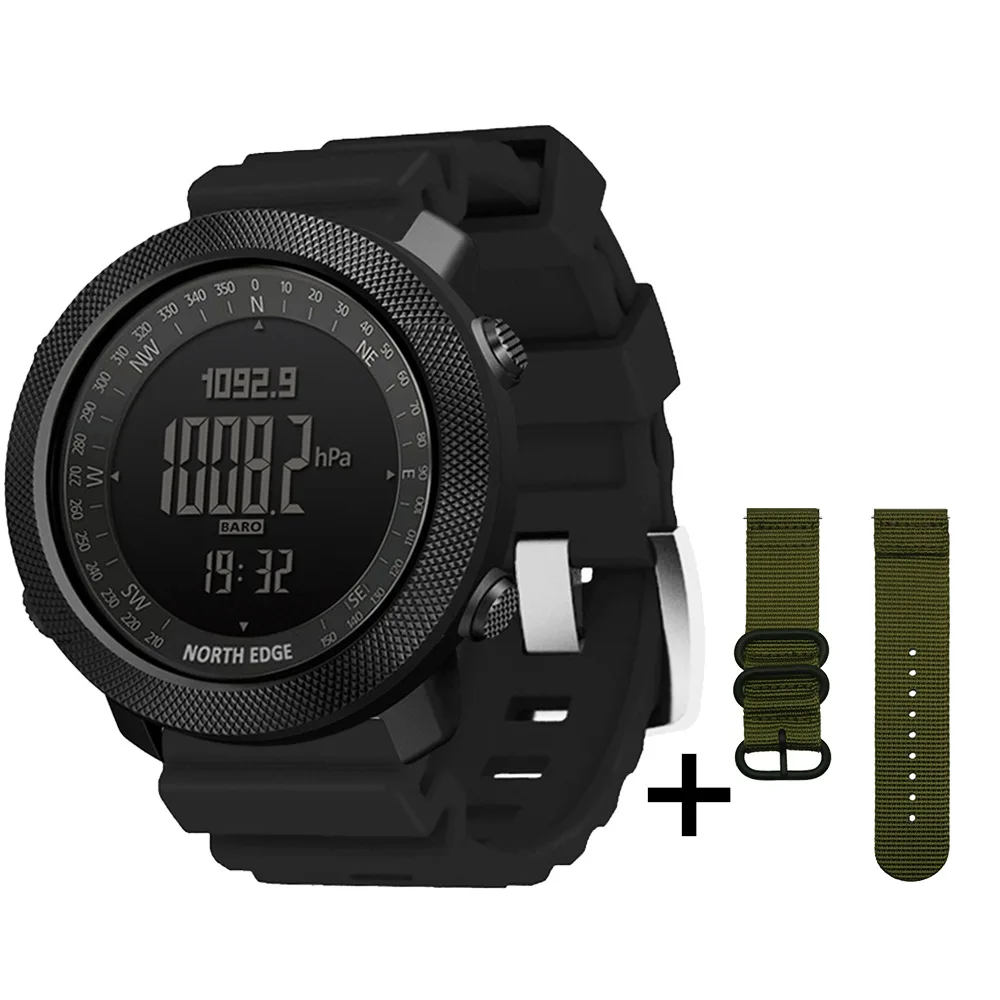 NORTH EDGE Apache Men Watch Altimeter Barometer Thermometer Compass Military Digital Clock Outdoor Waterproof 50m