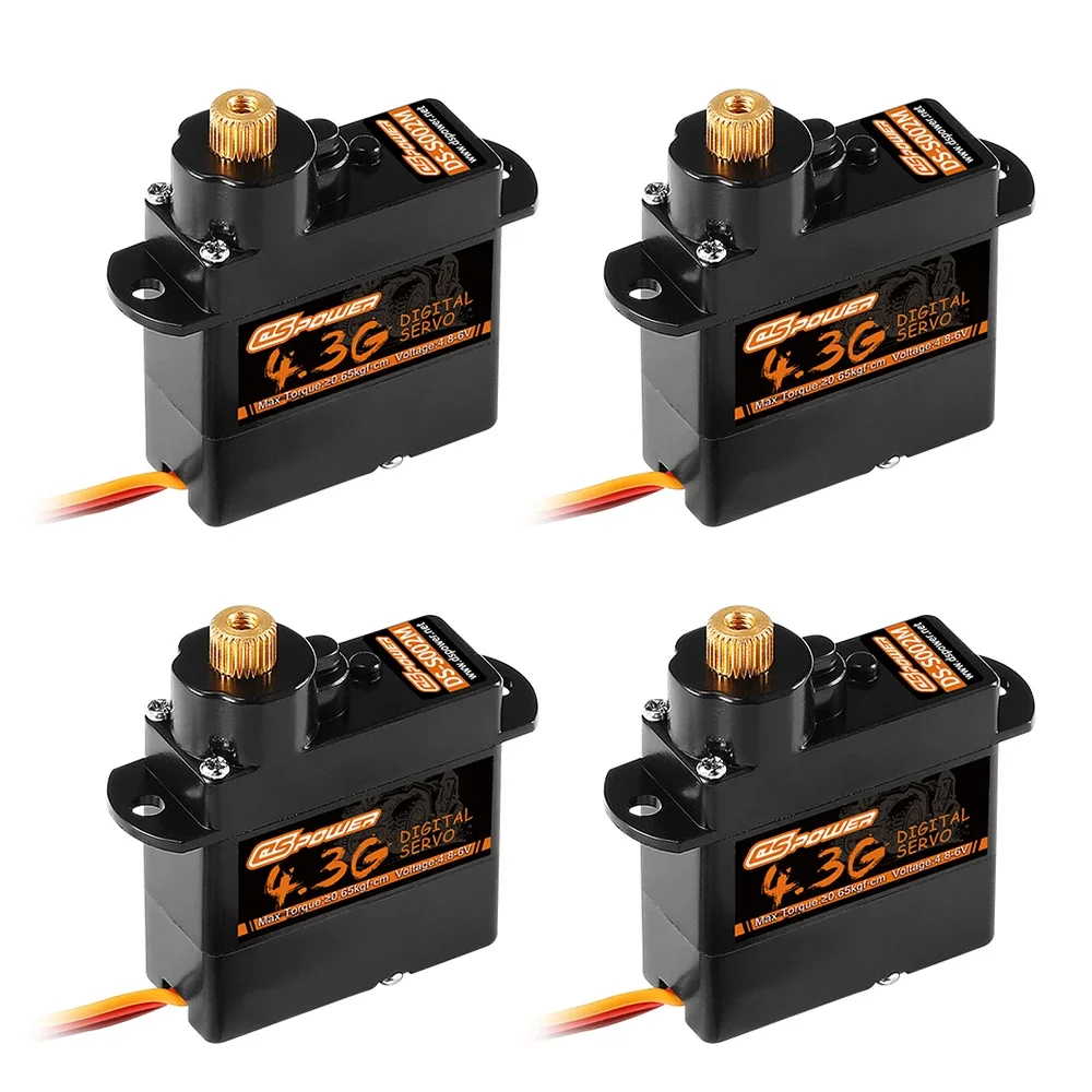 New 4pcs/lot DSPOWER Digital Servo 4.3g Micro Metal Gear Mini Servo for RC Aircraft Fixed-wing Helicopter Dron Wltoys Axial