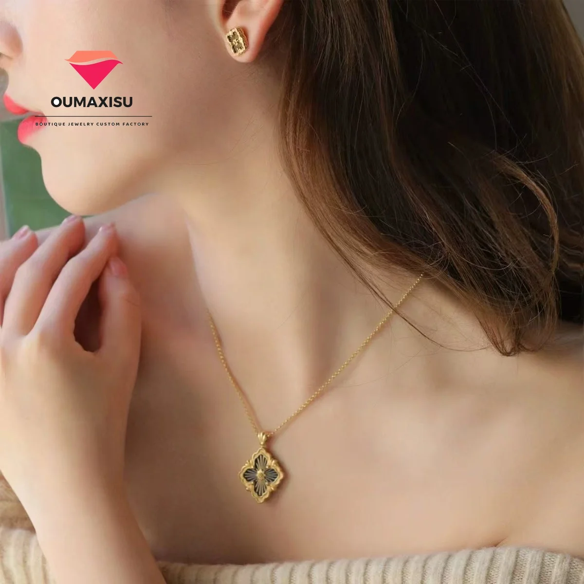 Elegant S925 Opera Tourette Zircon Necklace Pendant Retro Classic Banquet Essential Jewelry for Workplace - Birthday Gift