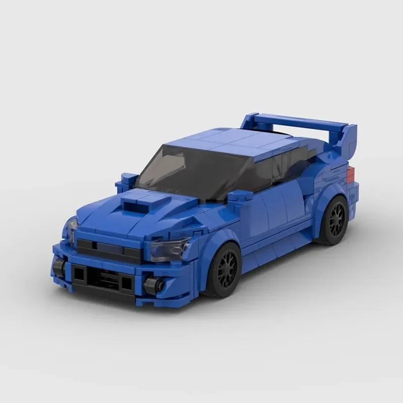Moc compatible car model sti head text D sedan technology modular building block gift Christmas children's toy DIY set assembly