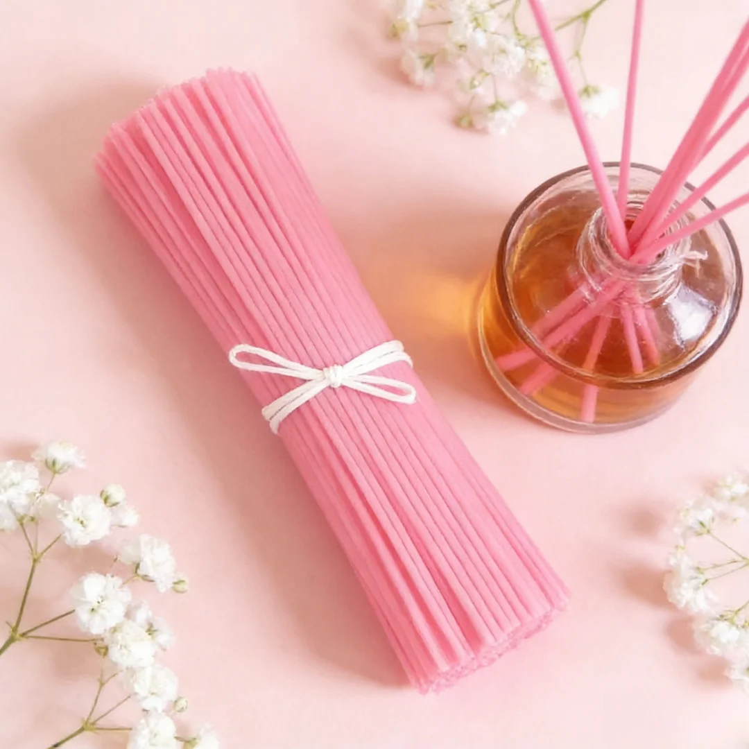 12/24/48pcs Pink Aromatherapy Stick Essential Oil Diffusion Stick Suitable for Home Decoration and Indoor Aromatherapy0.3 * 20cm