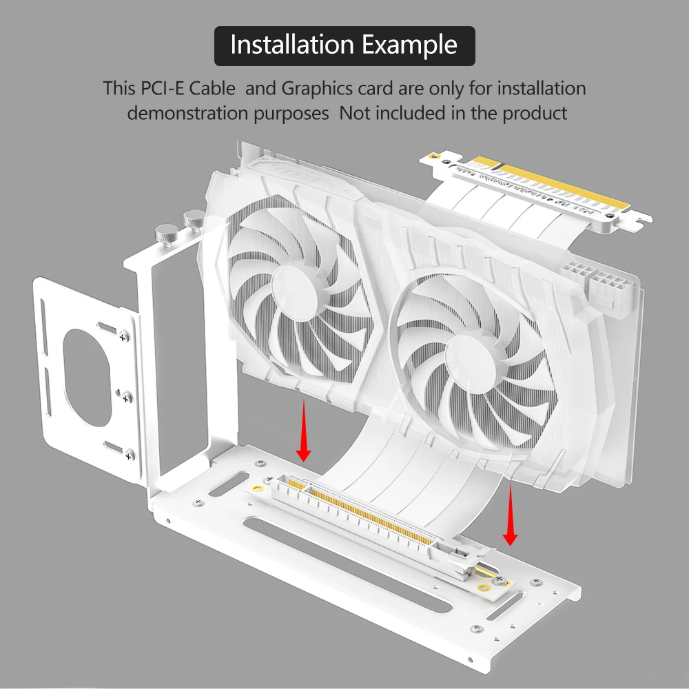 Vertical GPU Mount Bracket, 2 Slots Graphics Card Holder with Hardware, eGPU Dock, External GPU Docking Station