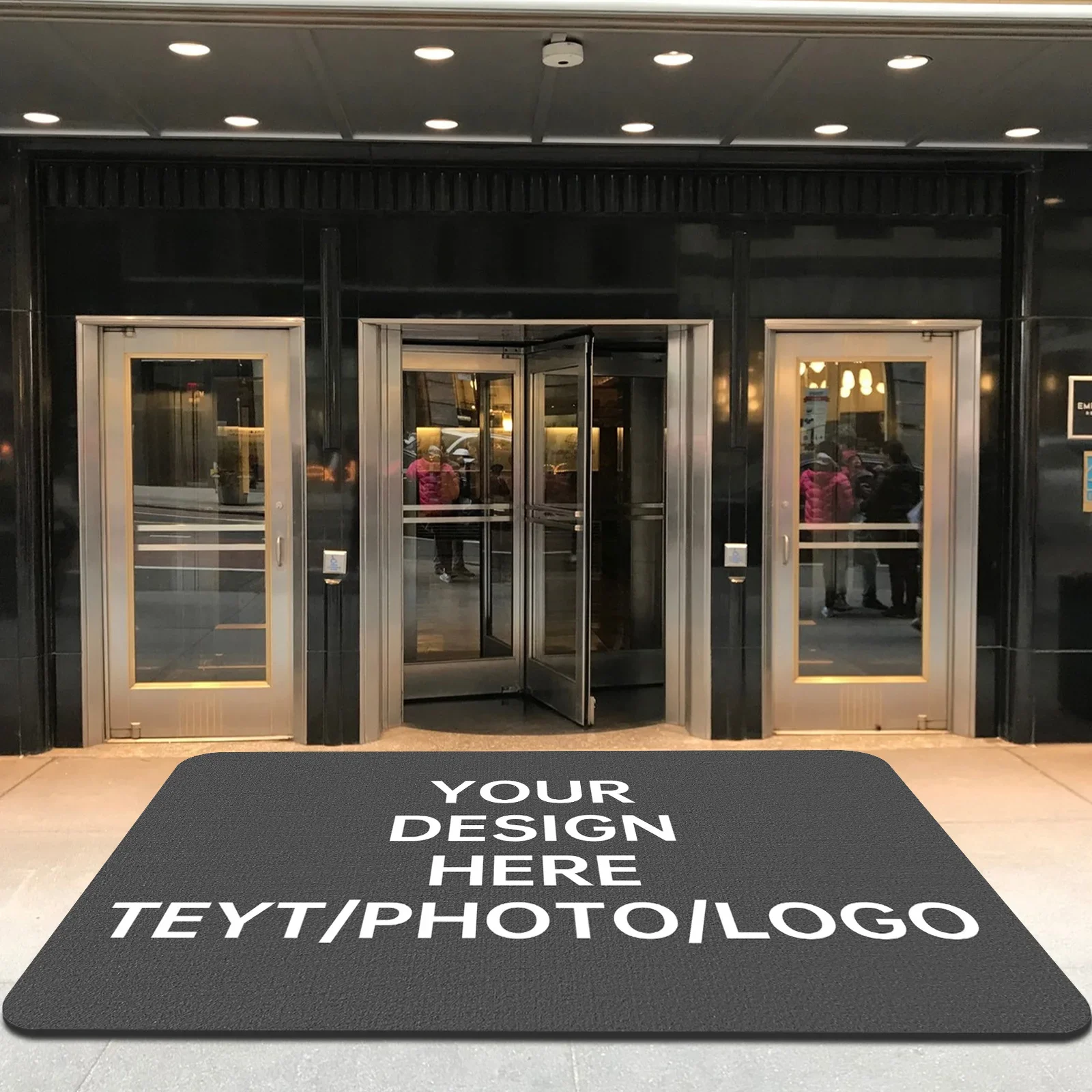 מותאם אישית לוגו ללא החלקה רצפה מחצלת מחצלת מים ידידותי לסביבה אוברוג מים סופג לשטיח בית