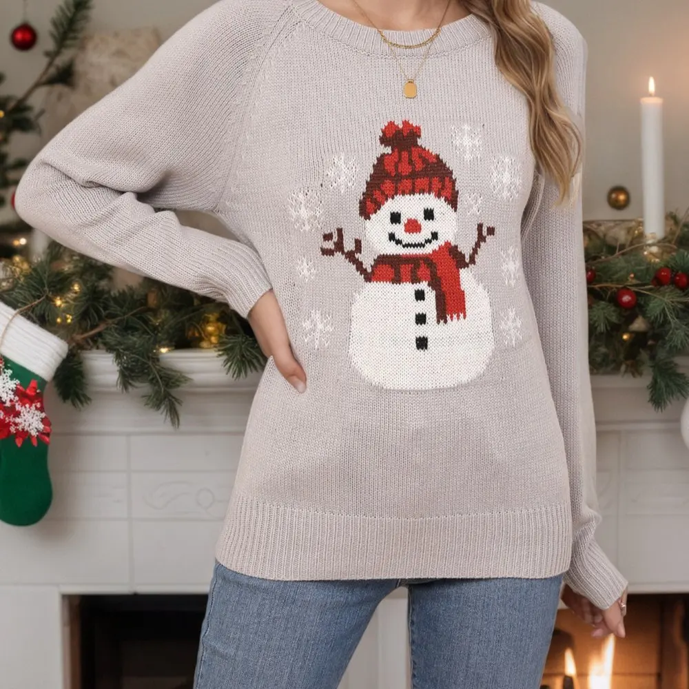 

Business Commute Style Long Sleeve Round Neck Sweater Fitted Design Straight Tube Sleeves No Decoration Required