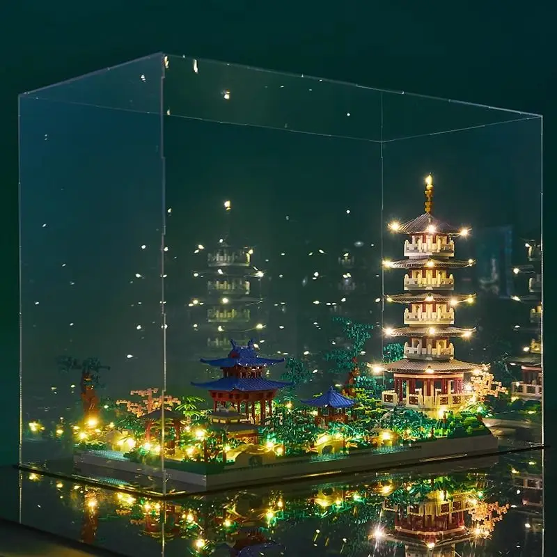 1560 pièces, ensemble de blocs de construction du lac de l'ouest de Hangzhou, jouets de construction, adaptés à l'anniversaire et aux vacances de la famille/mer et aux amis