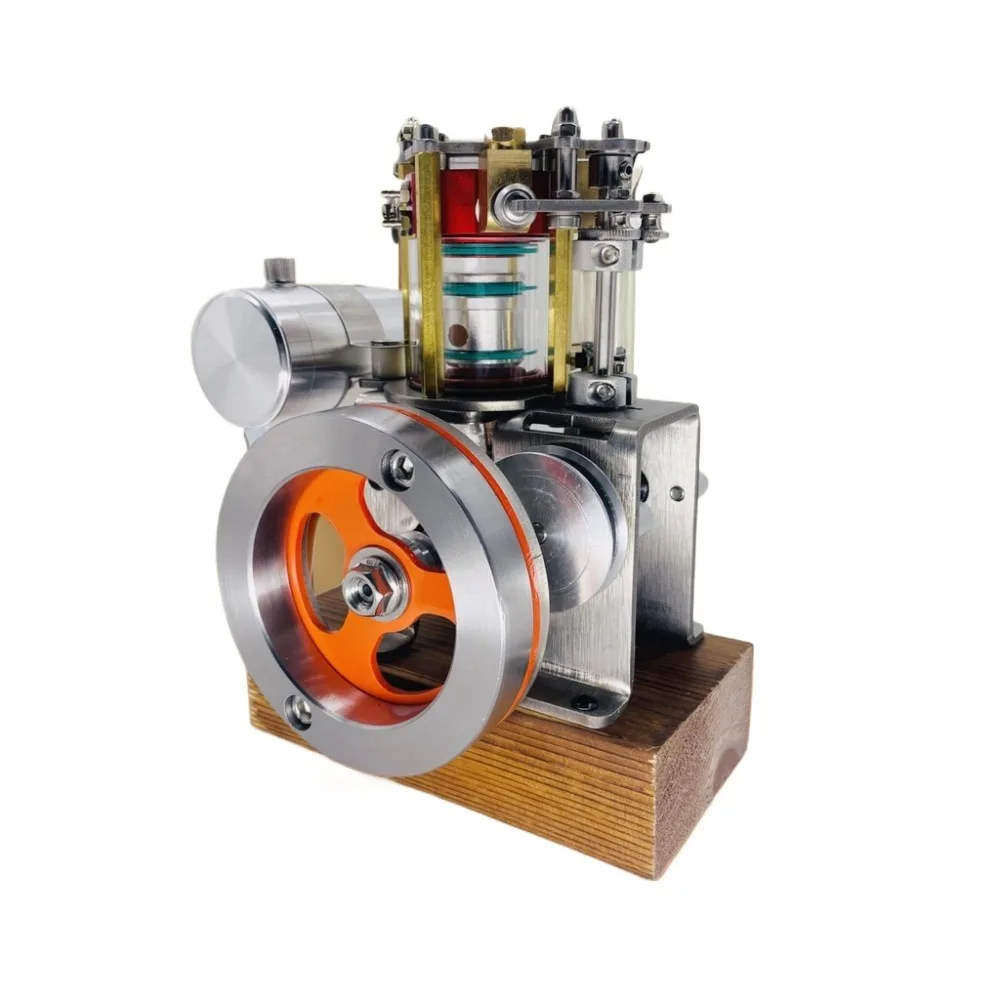 Vertical Water Cooled Engine Model Metal Single Cylinder Four Stroke Internal Combustion Engine DIY Toys Physics Experiment