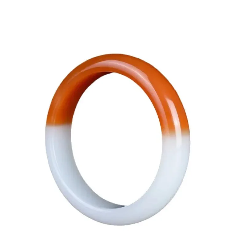 Genuine Natural Yellow White Jade Bracelets Bangle Chinese Fashion Fine Jewelry Carved Jadeite Charm Amulet Gifts for Women Men