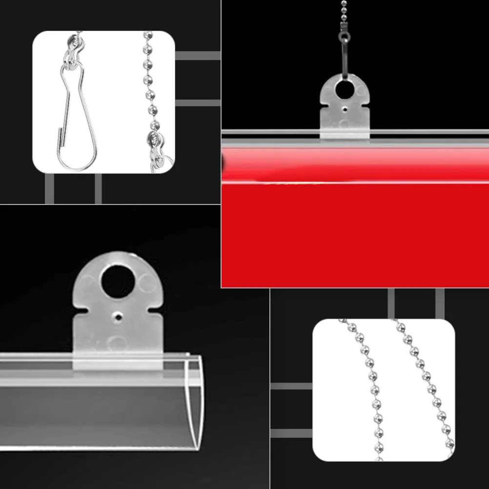 12Pcs Metal Hanging Chains for Poster Poles and Flags Strong Load Bearing Chain for Indoor Outdoor Use Easy Install Replacement
