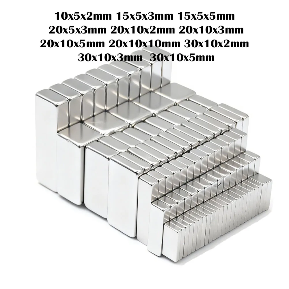 5-50 Pcs Super Powerful Block Magnet Neodymium Magnets NdfeB N35 Strong Magnet Permanent Magnetic imanes Refrigerator Magnet