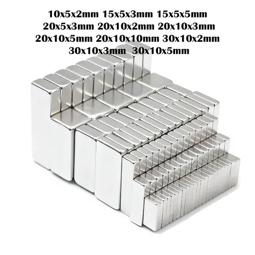 5-50 Uds imán de bloque súper potente imanes de neodimio NdfeB N35 imán fuerte imanes magnéticos permanentes imán de refrigerador