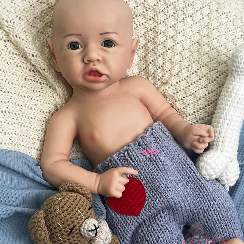 ตุ๊กตาซิลิโคนเหมือนจริงขนาด 18 นิ้ว ตุ๊กตาเด็กทารกหญิงหลับตา มีเส้นเลือดเหมือนจริง ตุ๊กตาเด็กแรกเกิดหญิง