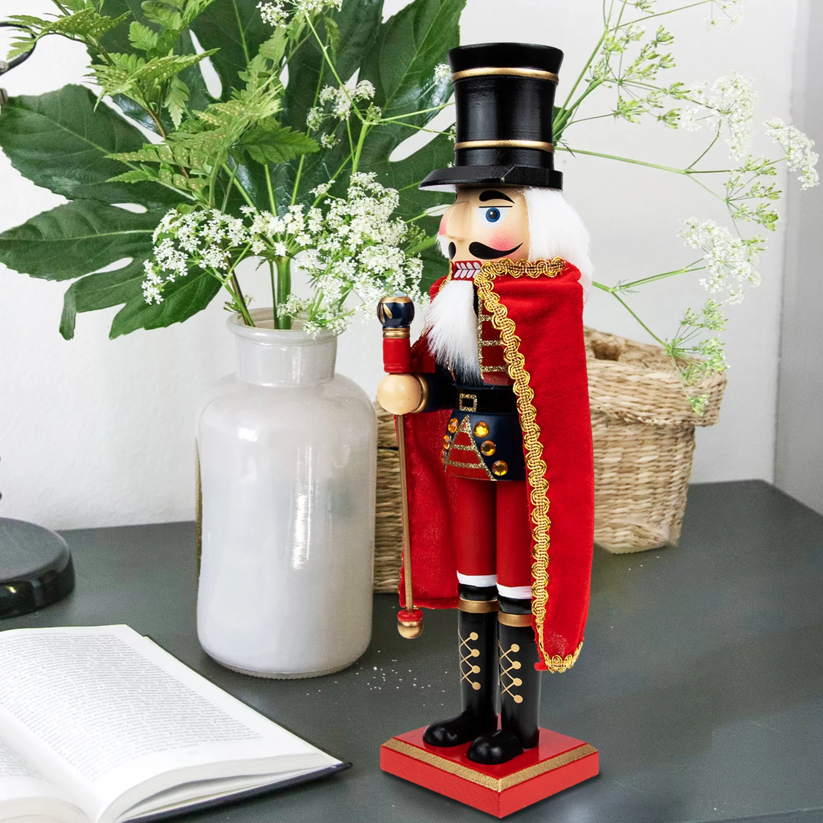 

Wooden Nutcrackers Christmas nament H Painted Xmas Decor Desktop Table Holiday Cheer Home Garden Craft Details Mini Figures